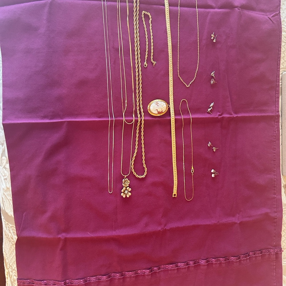 14K Gold Plated Vintage 13-pc Jewelry Set; $30 for collection OBO
